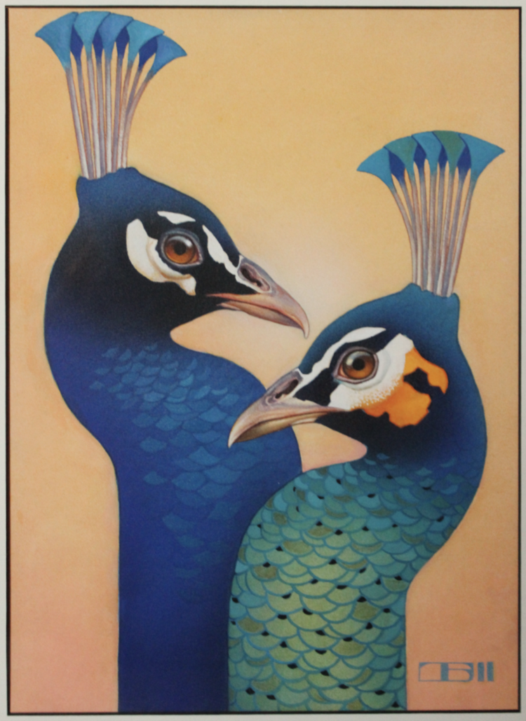 Two Peacocks